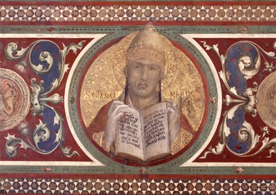 マエスタ：聖グレゴリー、フレームからの詳細、51591の1315フレスコの詳細 作： Simone Martini