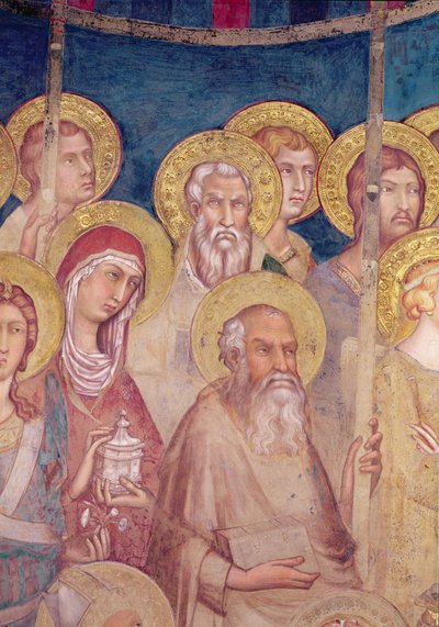 マエスタ、聖人の詳細、1315年のフレスコ画 作： Simone Martini