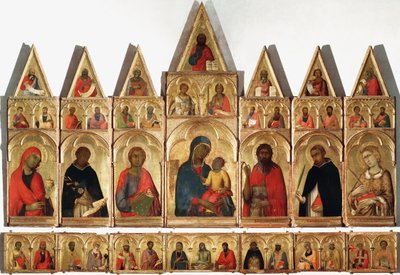 セントキャサリンの多翼祭壇画、1320年 作： Simone Martini