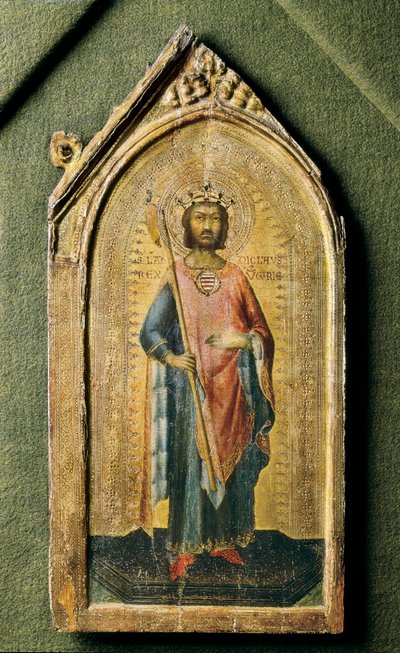 聖ラディスラウスの肖像」 シモーネ・マルティーニ作 木にテンペラ 1326年頃 作： Simone Martini