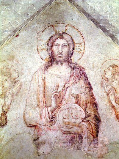 救世主の祝福を描いたタンパナム、1341（詳細）（195591も参照） 作： Simone Martini