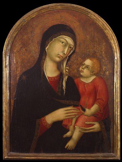 聖母子、14 世紀の最初の 3 分の 1。 作： Simone Martini di