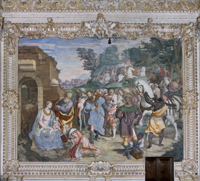 賢者の礼拝、プレスビタリー、1578-82 作： Simone Veneziano Peterzano