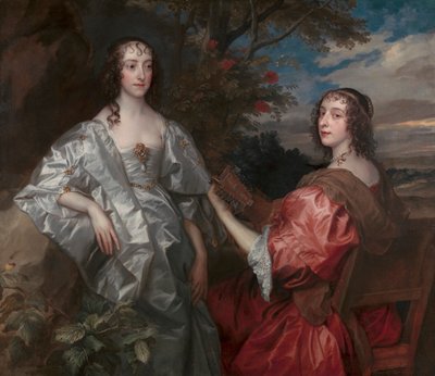 チェスターフィールド伯爵夫人キャサリンとハンティンドン伯爵夫人ルーシー 作： Sir Anthony Van Dyck, and studio