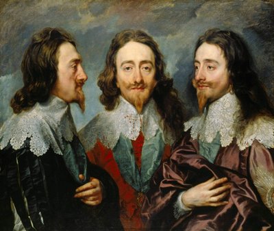 チャールズ1世、イングランド王、1600年から1649年、「スリーアングルズ・ザ・トリプル・ポートレート」、1636年より。 作： Sir Anthony van Dyck