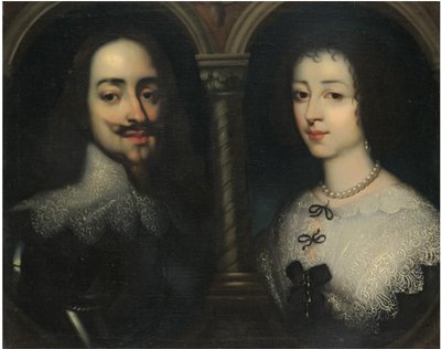 チャールズ1世とヘンリエッタ・マリア女王の二重肖像画 作： Sir Anthony van, Dyck