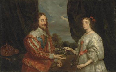 チャールズ1世とヘンリエッタ・マリア女王の二重肖像画 作： Sir Anthony van, Dyck