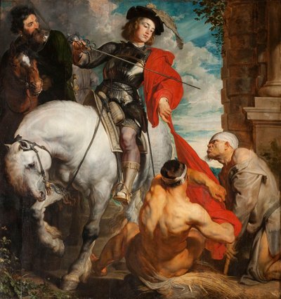 マントを共有する聖マルタン、1625年。 作： Sir Anthony van Dyck