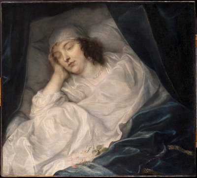 死の床にあるディグビー夫人ベニシア 作： Sir Anthony van Dyck