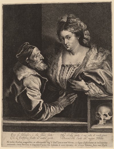 ティツィアーノと愛人 作： Sir Anthony van Dyck and Lucas Emil Vorsterman after Titian