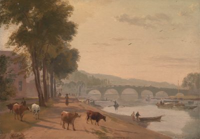 Näkymä Richmond Bridgelle, Thamesilla 作： Sir Augustus Wall Callcott
