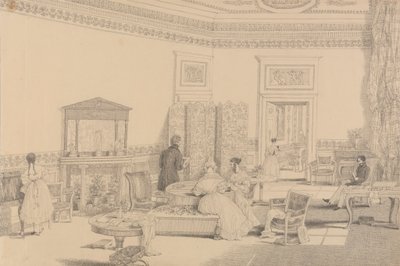 チロルとイタリアの 30 のビューのアルバム: 応接室、カジノ ペコリ 1841 年 10 月 12 日 作： Sir Charles D