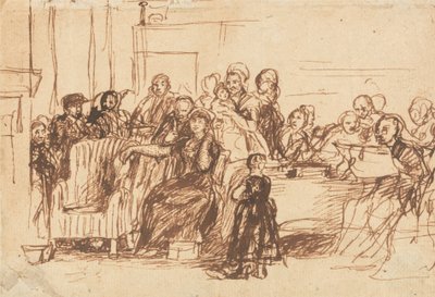 「遺言を読む」の下絵 作： Sir David Wilkie