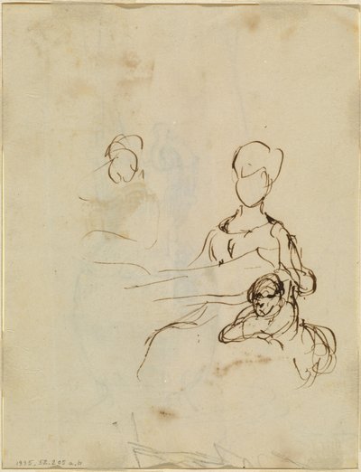 母と子の研究 [裏面] 作： Sir David Wilkie