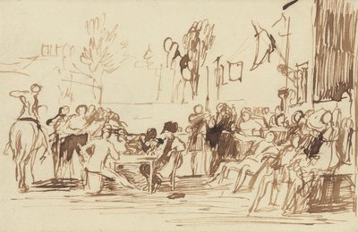 チェルシーの年金受給者がウォータールーの派遣を読んでいる 作： Sir David Wilkie
