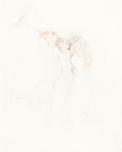 マントの下の二人の少女 作： Sir David Wilkie