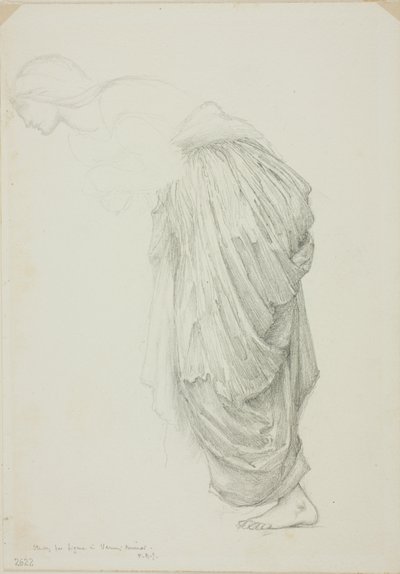 曲がる女性像、金星の鏡の習作 作： Sir Edward Burne Jones