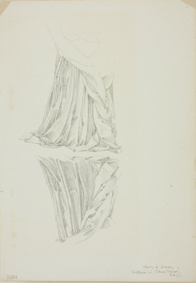 ドレープと反射、金星の鏡のための習作 作： Sir Edward Burne Jones