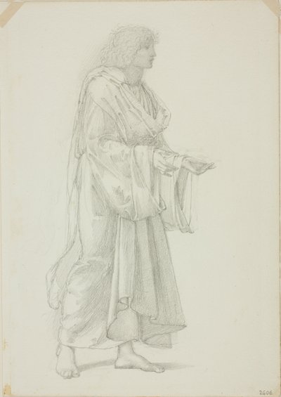 ドレープ立っている男性図 作： Sir Edward Burne Jones