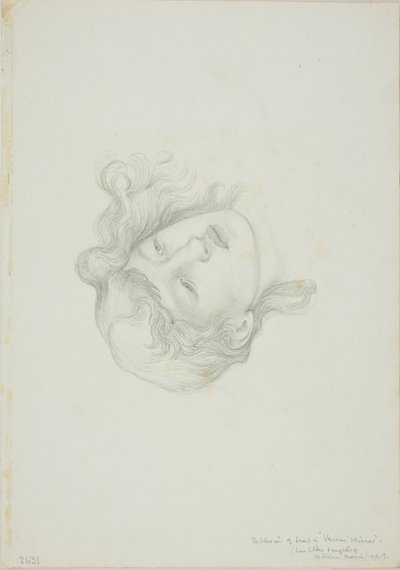 頭の反射、金星の鏡の習作 作： Sir Edward Burne Jones