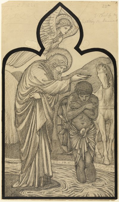 宦官に洗礼を施す聖フィリップ 作： Sir Edward Burne Jones