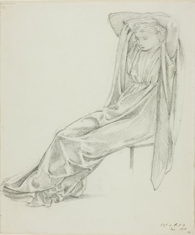 座っている女性像 作： Sir Edward Burne Jones