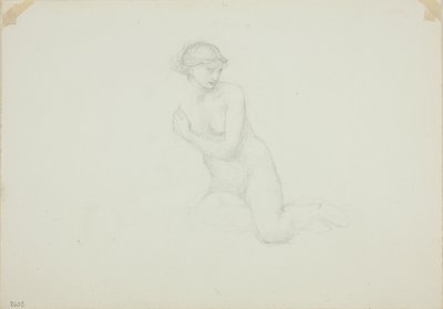 着席女性ヌード 作： Sir Edward Burne Jones