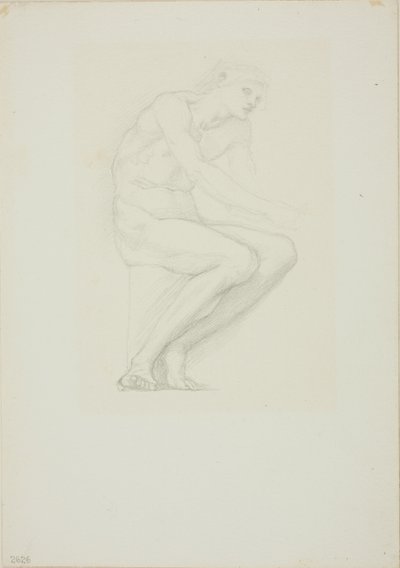 着席男性ヌード 作： Sir Edward Burne Jones