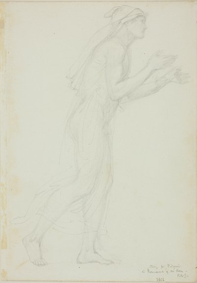 薔薇のロマウントの巡礼者のための研究 作： Sir Edward Burne Jones