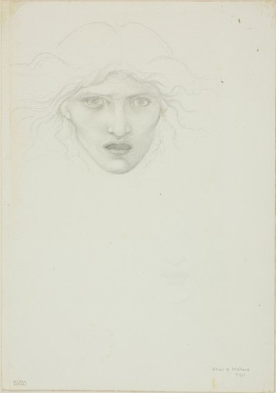 ロンダニーニ・メデューサの習作 作： Sir Edward Burne Jones