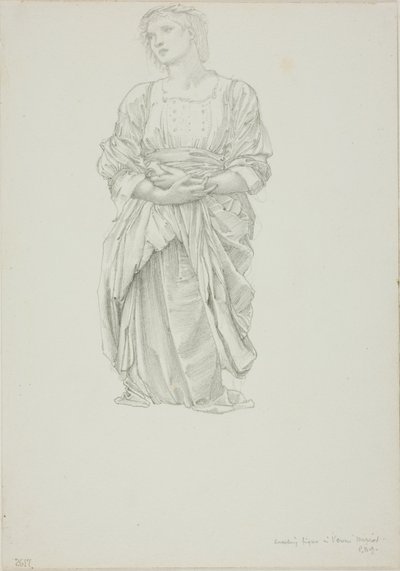 ヴィーナスの鏡」のための習作：跪く女性像 作： Sir Edward Burne Jones