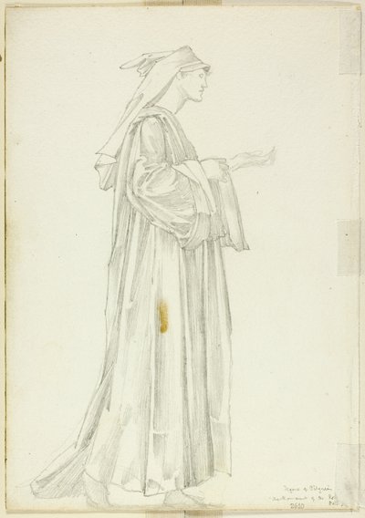 バラのロマウントのための巡礼者の研究 作： Sir Edward Burne Jones