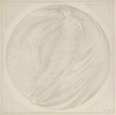 炎に浮かぶエウリュディケー、1872～1875年 作： Sir Edward Coley Burne Jones