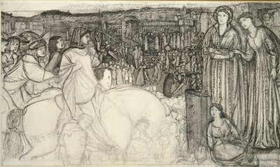 娘をブオンデルメンテに差し出すグアルドラダ・ドナーティ、1850年代 作： Sir Edward Coley Burne Jones