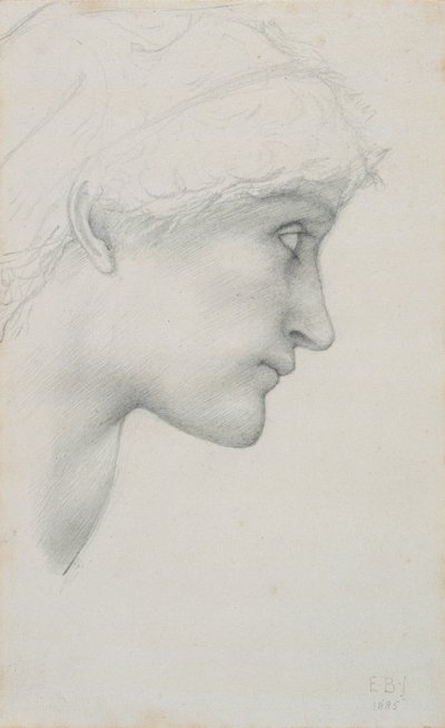 「頭」、1885年。 作： Sir Edward Coley Burne Jones