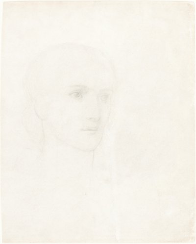 女性の頭 作： Sir Edward Coley Burne Jones