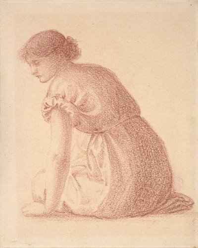 女性の座像、19 世紀後半 作： Sir Edward Coley Burne Jones