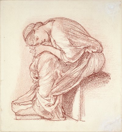 女性の座像、19 世紀後半 作： Sir Edward Coley Burne Jones