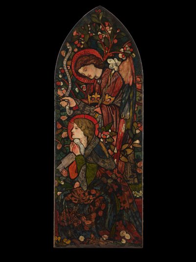 受胎告知、1857 年。 作： Sir Edward Coley Burne Jones