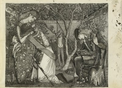 騎士の別れ、1858 作： Sir Edward Coley Burne Jones
