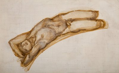 運命の輪 - 男性ヌード - 奴隷のヌード研究、1882年。 作： Sir Edward Coley Burne Jones