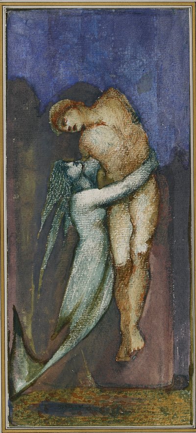 人魚と溺死した船員、アルバム オブ フォーティエイト ドローイング、c1853-1898 より 作： Sir Edward Coley Burne Jones
