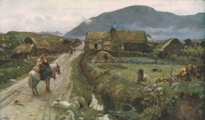 「ゴールウェイゴシップ」、c1887、c1930。 作： Sir Ernest Albert Waterlow