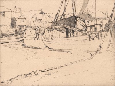 Seine Boats, セント アイヴス, コーンウォール 作： Sir Frank Short