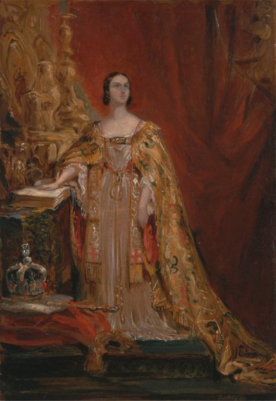 戴冠式の宣誓を行うヴィクトリア女王、1838 年 6 月 28 日 作： Sir George Hayter
