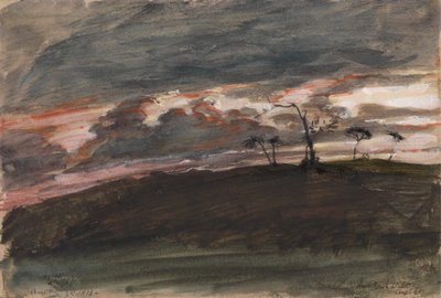 嵐のような夕日、レッグ パーク、ウィルトシャー 作： Sir George Hayter