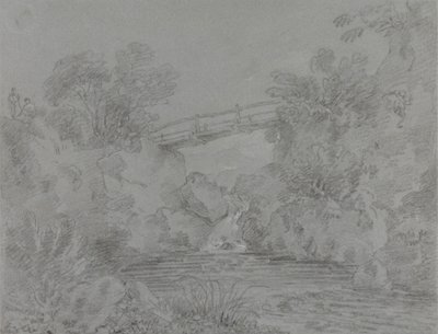 スランウストの池に架かる橋 作： Sir George Howland Beaumont seventh Baronet