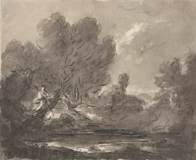 池の近くの木の姿 作： Sir George Howland Beaumont seventh Baronet