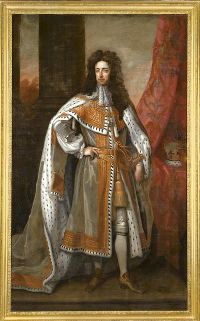 イングランド王ウィリアム 3 世 (1650 年 - 1702 年) の戴冠式のローブ 作： Sir Gotfrey Kneller