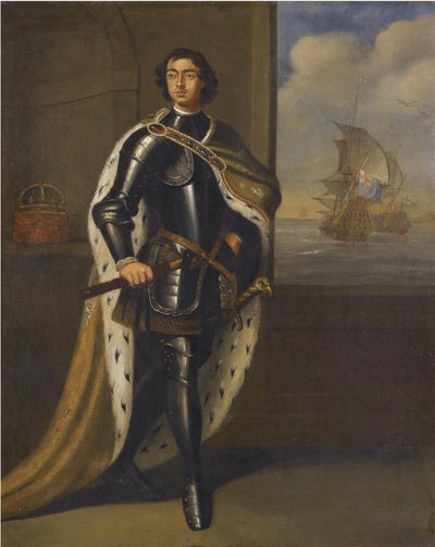 皇帝ピョートル 1 世の肖像 1672 年から 1725 年、1690 年代 作： Sir Gotfrey Kneller